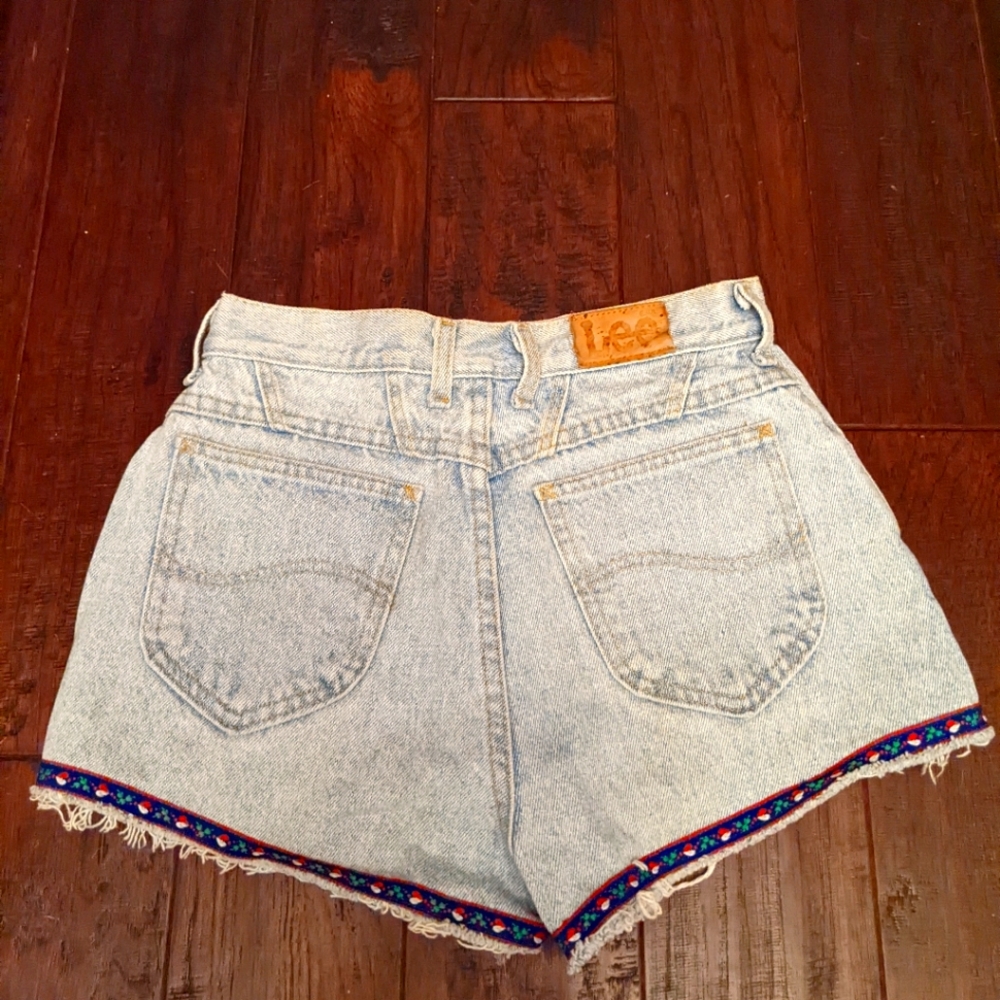 Lee high waisted denim jean shorts